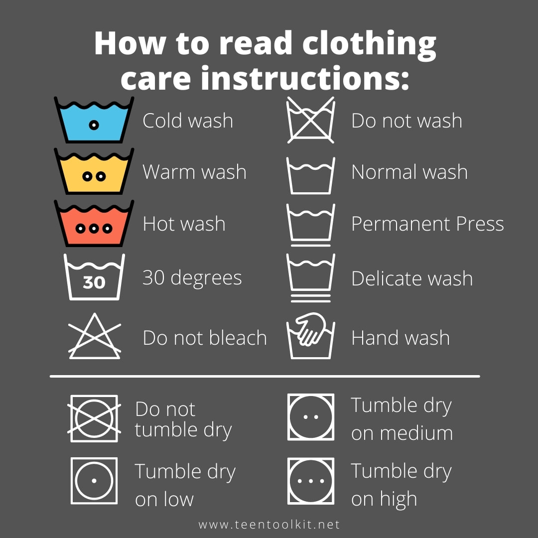 How to Read Clothing Care Instructions - Teen Toolkit
